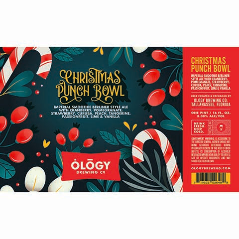 Ology Christmas Punch Bowl Ale by Ology Brewing Co, beer label