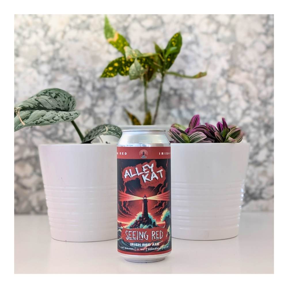 Seeing Red Irish Red Ale by Alley Kat Brewing Company, beer label