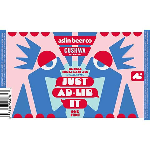 Aslin Just Ad-Lib It DIPA by Aslin Beer Company, beer label