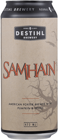 Samhain Pumpkin Porter by Destihl Brewery, beer label