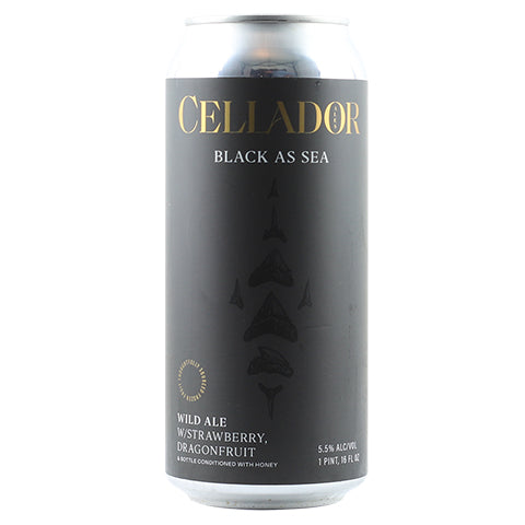Cellador Black As Sea Sour with Strawberry Dragonfruit by Cellador Ales, beer label