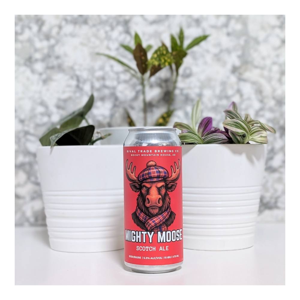 Co. Mighty Moose Scotch Ale by Rival Trade Brewing, beer label