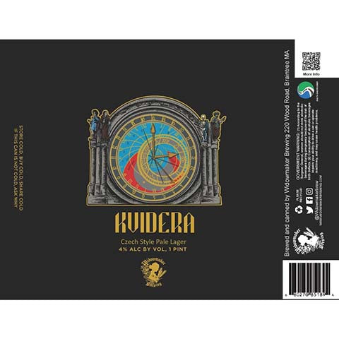 Widowmaker Rvidera Czech Style Pale Lager by Widowmaker Brewing, beer label