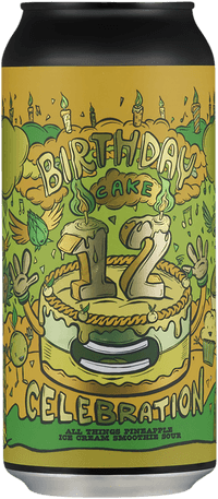 Birthday Cake 12th Celebration Pineapple by Amundsen Bryggeri, beer label