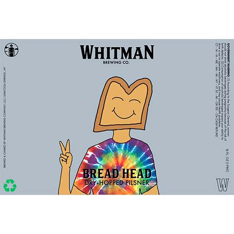 Whitman Bread Head Pilsner by Whitman Brewing, beer label