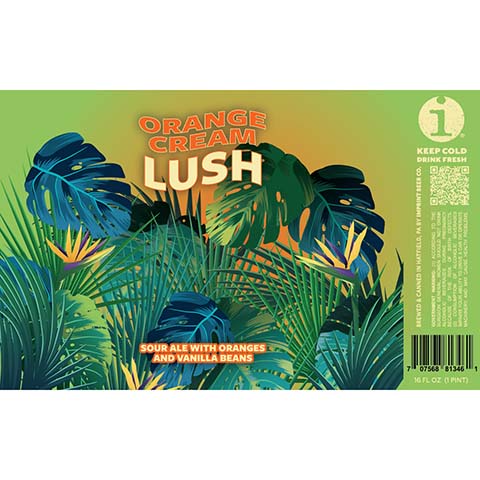 Imprint Beer Orange Cream Lush Sour Ale by Imprint Beer Company, beer label