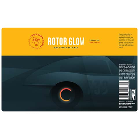 Roaring Table Rotor Glow Hazy IPA by Roaring Table Brewing, beer label