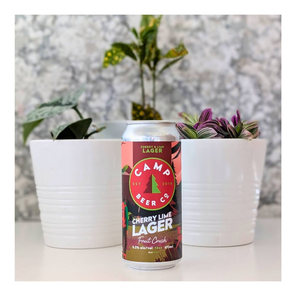 Cherry Lime Lager by Camp Beer Co., beer label