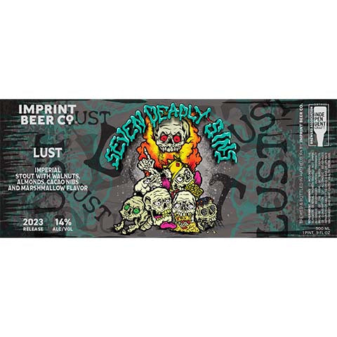 Imprint Seven Deadly Sins Lust (2023) by Imprint Beer Company, beer label