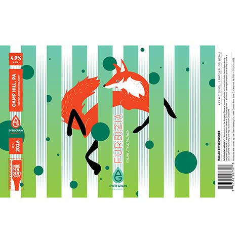 Ever Grain Furbizia Pilsner by Ever Grain Brewing Co, beer label