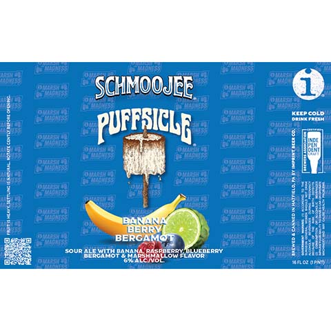 Imprint Schmoojee Puffsicle Banana Berry Bergamot by Imprint Beer Company, beer label