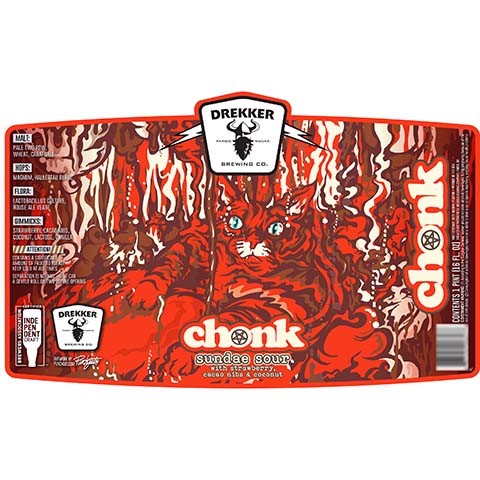 Drekker Chonk Sundae Sour by Drekker Brewing Company, beer label