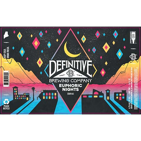 Definitive Euphoric Nights Sour Ale by Definitive Brewing Company, beer label