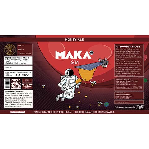 Latambarcem Maka Di Honey Ale by Latambarcem Brewers, beer label