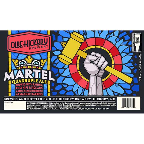 Olde Hickory Martel Quadruple by Olde Hickory Brewery, beer label