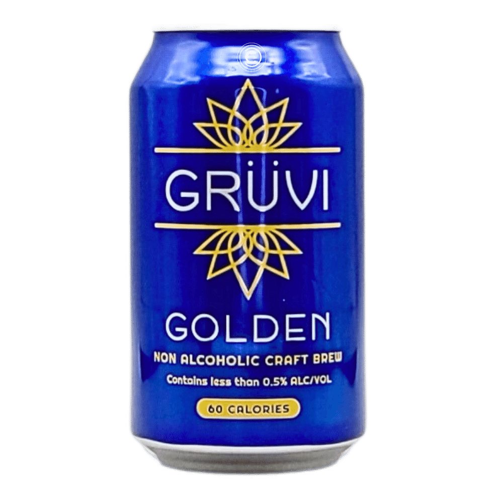 Golden Lager Non-Alcoholic by Gruvi, beer label