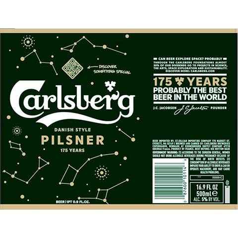 Carlsberg Danish Pilsner by Carlsberg, beer label