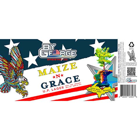 By George Maize N Grace U.P. Lager by By George Brewing, beer label