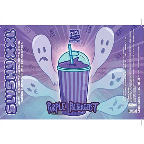 450 North Purple Poltergeist Slushy XXL Sour Ale by 450 North Brewing Company, beer label