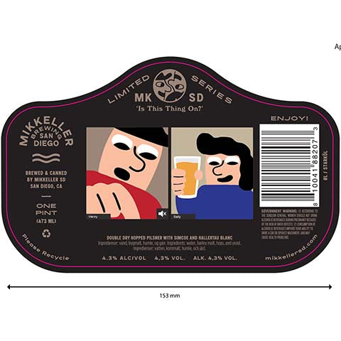 Mikkeller 'Is This Thing On?' by Mikkeller, beer label