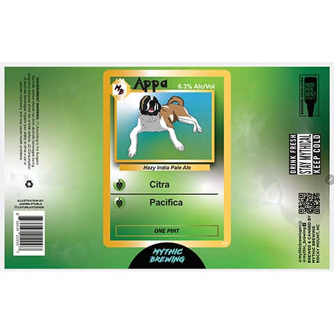 Mythic Appa Hazy IPA by Mythic Brewing, beer label