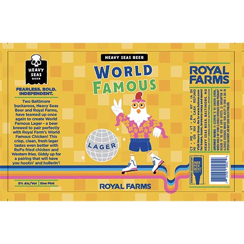 Heavy Seas World Famous Lager by Heavy Seas Beer, beer label
