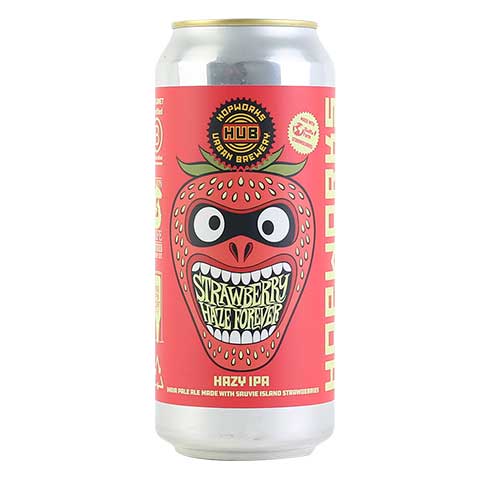 Hopworks Urban Brewery Strawberry Haze Forever Hazy IPA by Hopworks Urban Brewery, beer label