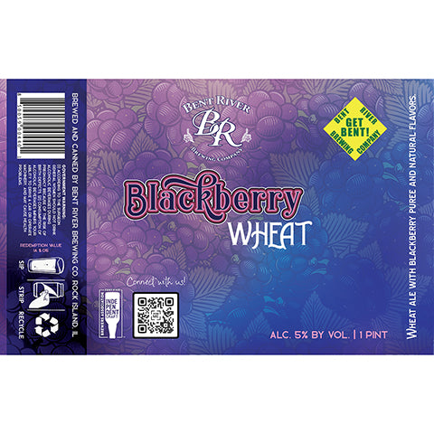 Bent River Blackberry Wheat by Bent River Brewing Co, beer label