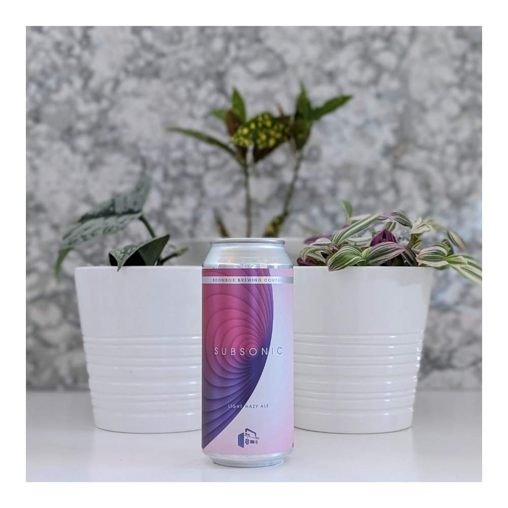 Subsonic Light Hazy Pale Ale by Boombox Brewing Company, beer label