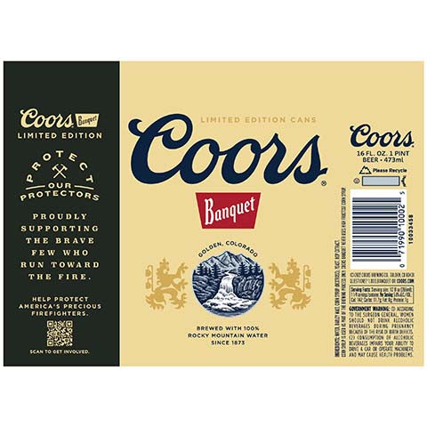Coors Banquet Protect Our Protectors by Adolph Coors Company, beer label
