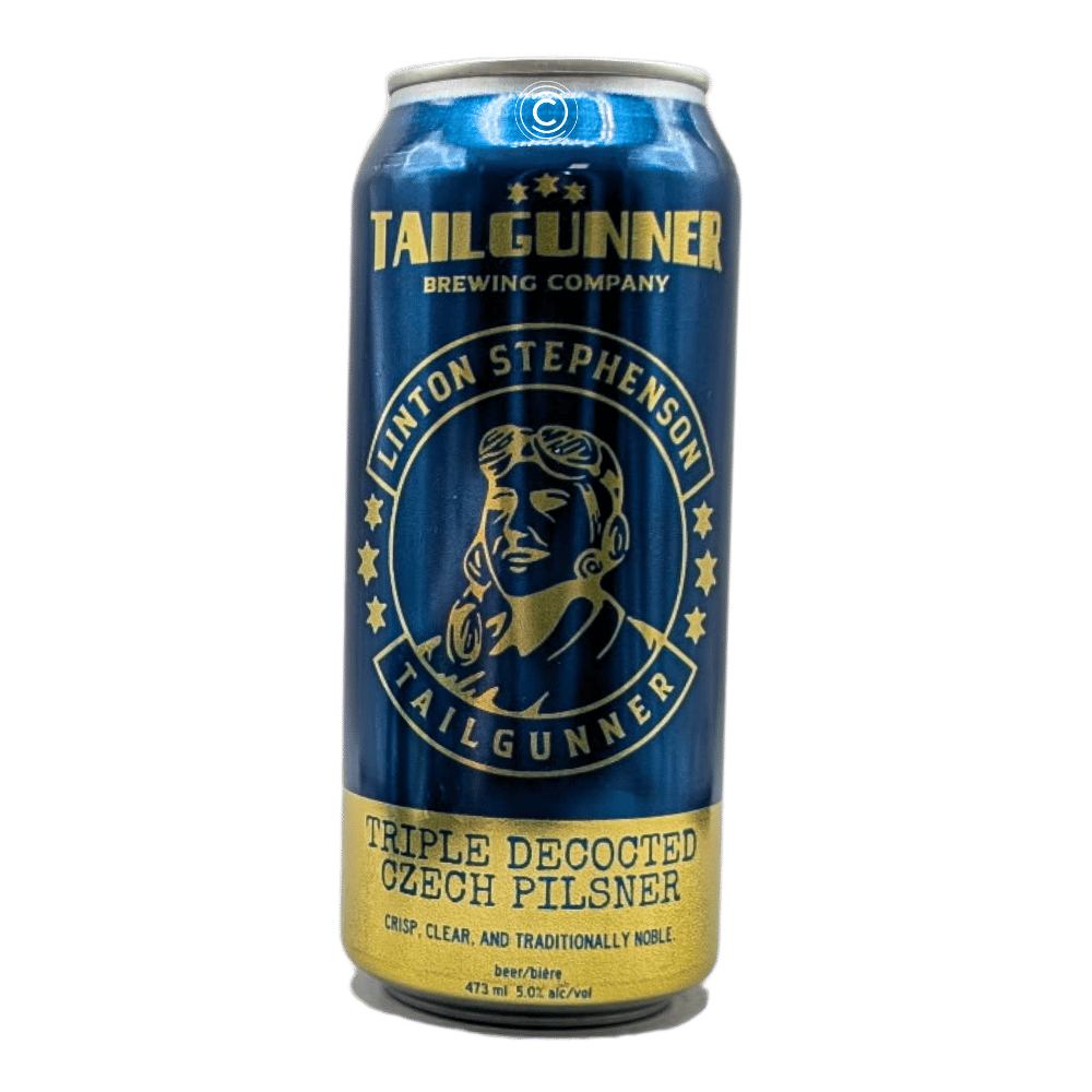 Linton Stephenson Triple Decocted Czech Pilsner by Tailgunner Brewing Company, beer label