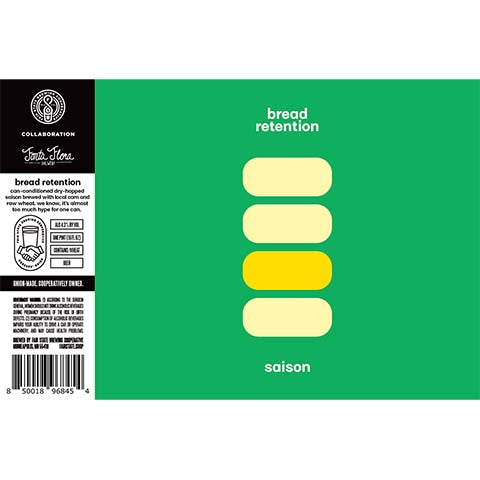Fair State Bread Retention Saison by Fair State Brewing Cooperative, beer label