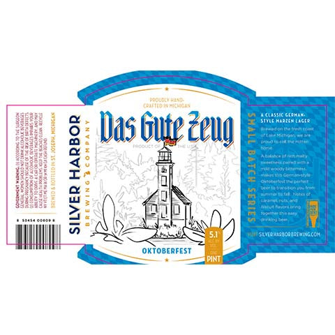 Das Gute Zeug Oktoberfest Lager by Silver Harbor Brewing Company, beer label