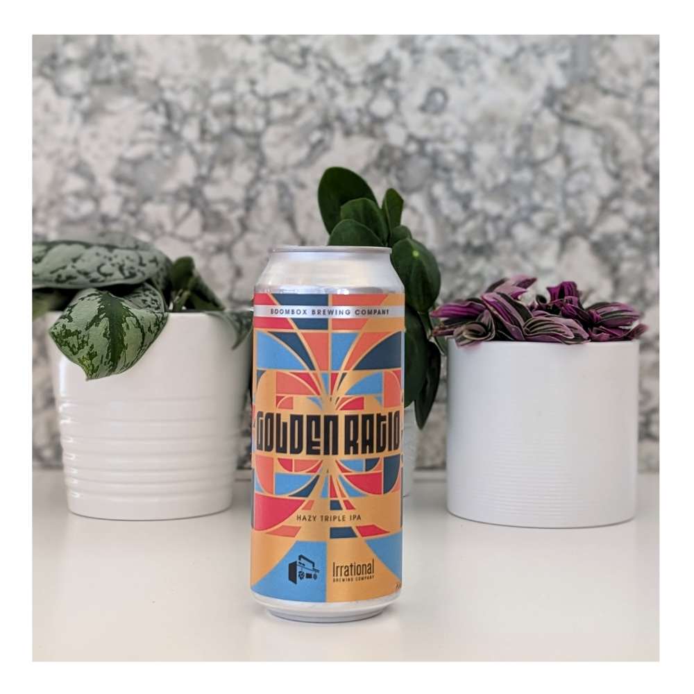Golden Ratio Triple IPA by Boombox Brewing Company x Irrational Brewing Company, beer label
