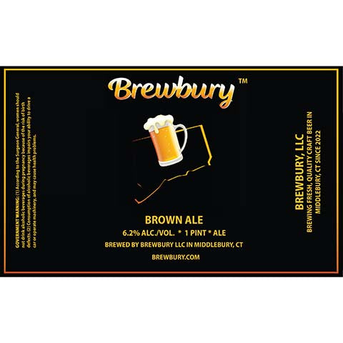 Brewbury Brown Ale by Brewbury, beer label