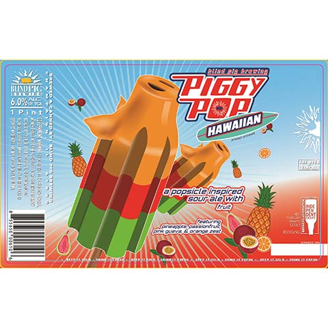 Blind Pig Hawaiian Piggy Pop Sour Ale by Blind Pig Brewery, beer label