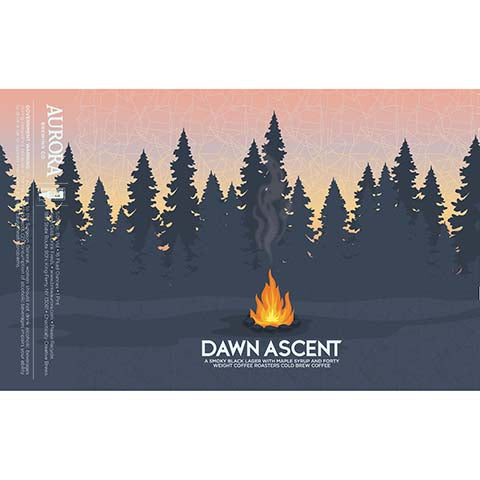Aurora Dawn Ascent Black Lager by Aurora Brewing Co., beer label