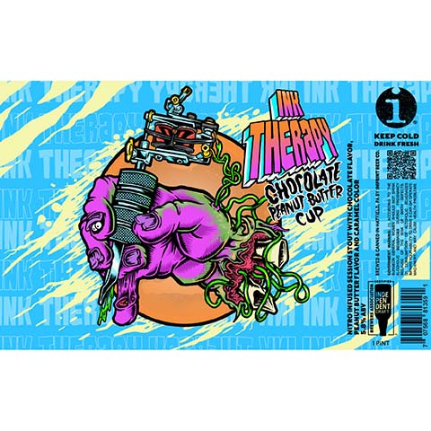 Imprint Beer Ink Therapy Chocolate Peanut Butter Cup Session Stout by Imprint Beer Company, beer label