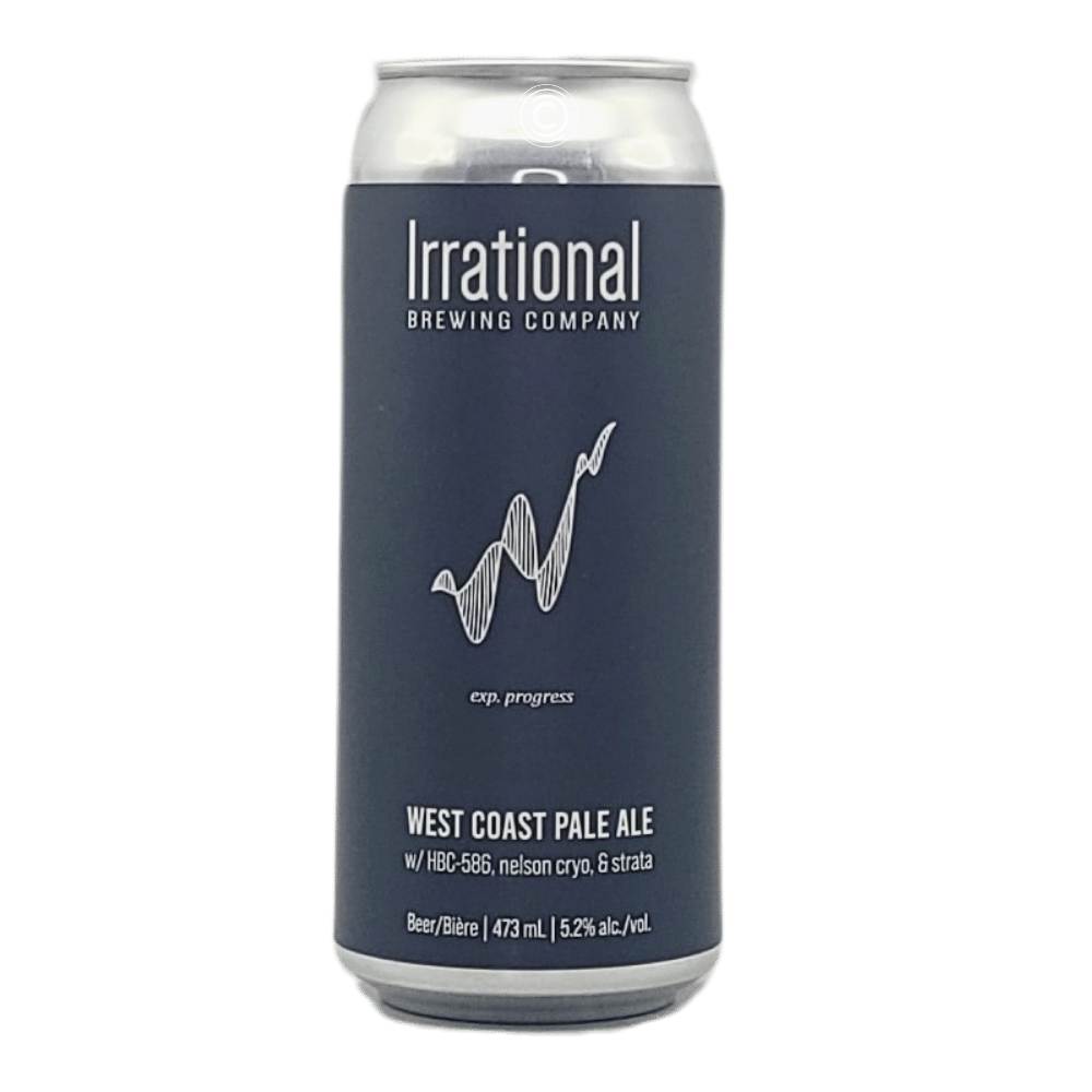 Exp. Progress West Coast Pale Ale by Irrational Brewing Company, beer label