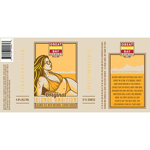 Great South Bay Original Blonde Ambition Blonde Ale by Great South Bay Brewery, beer label