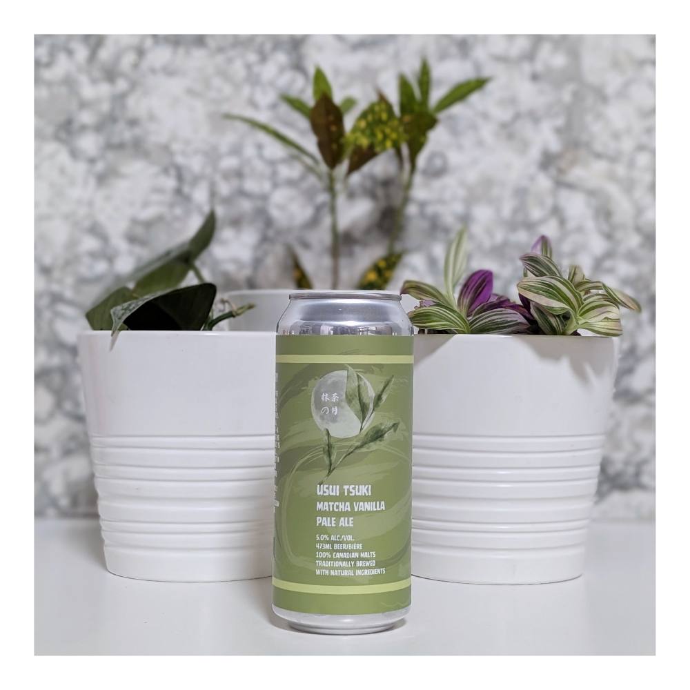 Usui Tsuki Matcha Vanilla Pale Ale by Hermit's Brewery, beer label