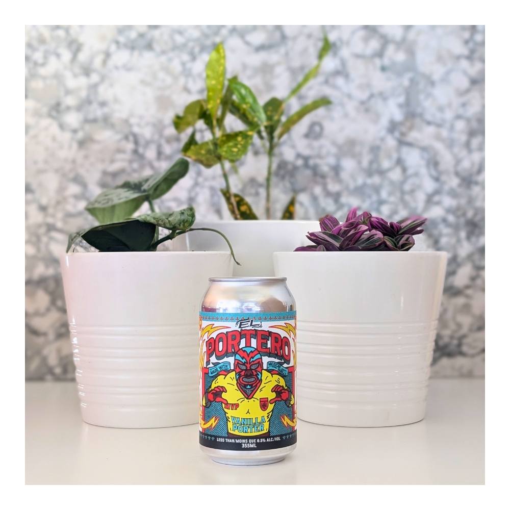 El Portero Non-Alcoholic Vanilla Porter by Harmon's Non-Alc Craft Brewing, beer label