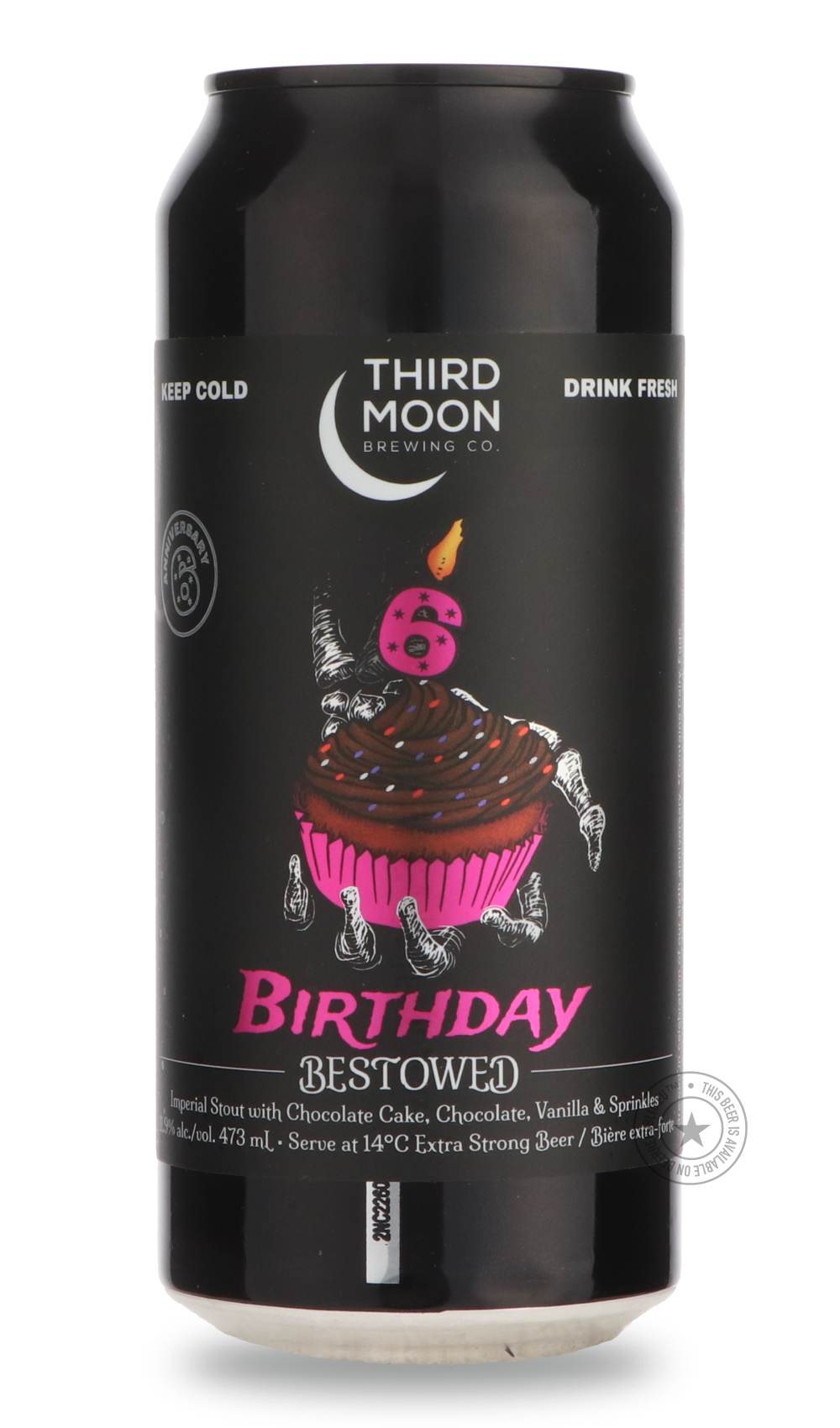 Bestowed - Birthday (6th Anniversary) by Third Moon, beer label