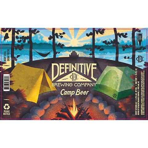 Definitive Camp Beer by Definitive Brewing Company, beer label