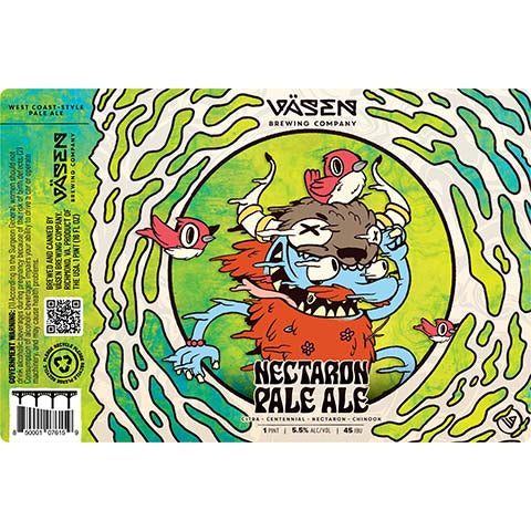 Vasen Nectaron Pale Ale by Vasen Brewing Company, beer label