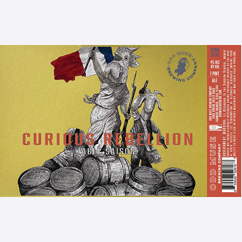 Odd Muse Curious Rebellion Table Saison by Odd Muse Brewing Co., beer label