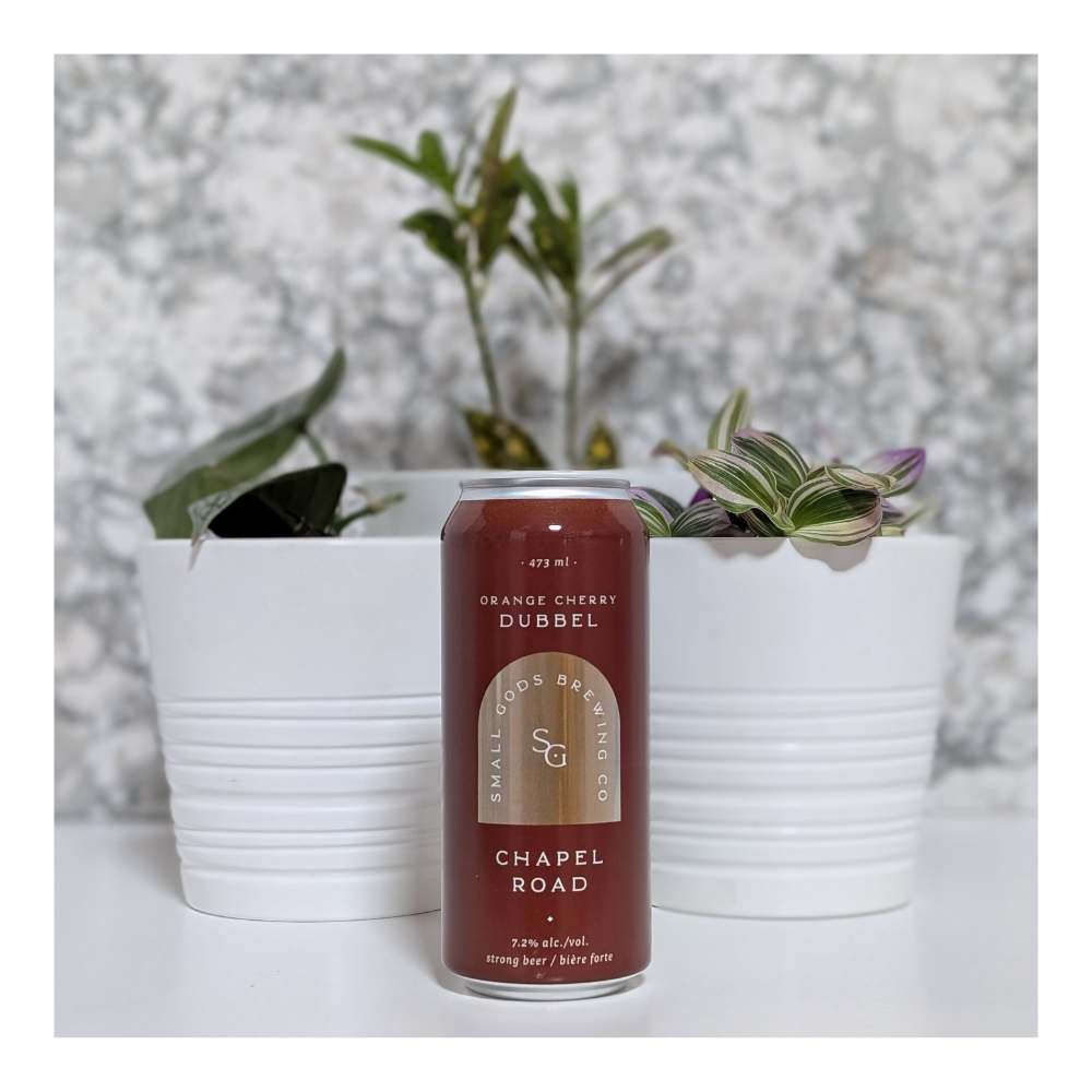 Chapel Road Orange Cherry Dubbel by Small Gods Brewing Co., beer label