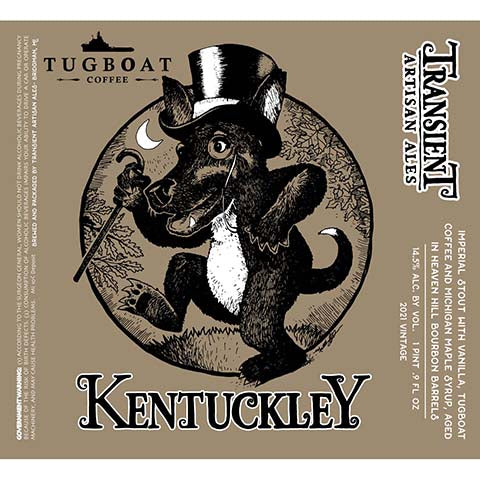 Transient Artisan Ales Kentuckley Imperial Stout by Transient Artisan Ales, beer label