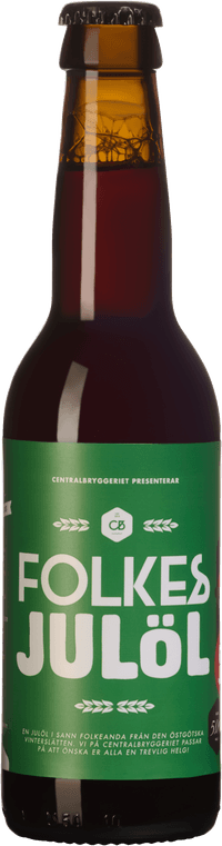 Folkes Julöl by Aktiebolaget Centralbryggeriet i Linköping, beer label