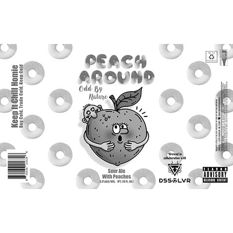 Odd By Nature Peach Around Sour Ale by Odd By Nature Brewing, beer label